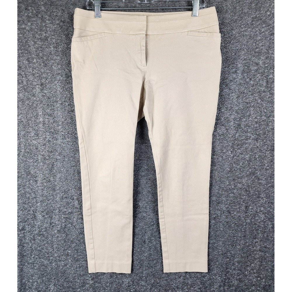 Loft Pants Womens 10P Marisa Skinny Tan Stretch Ankle Khaki EUC